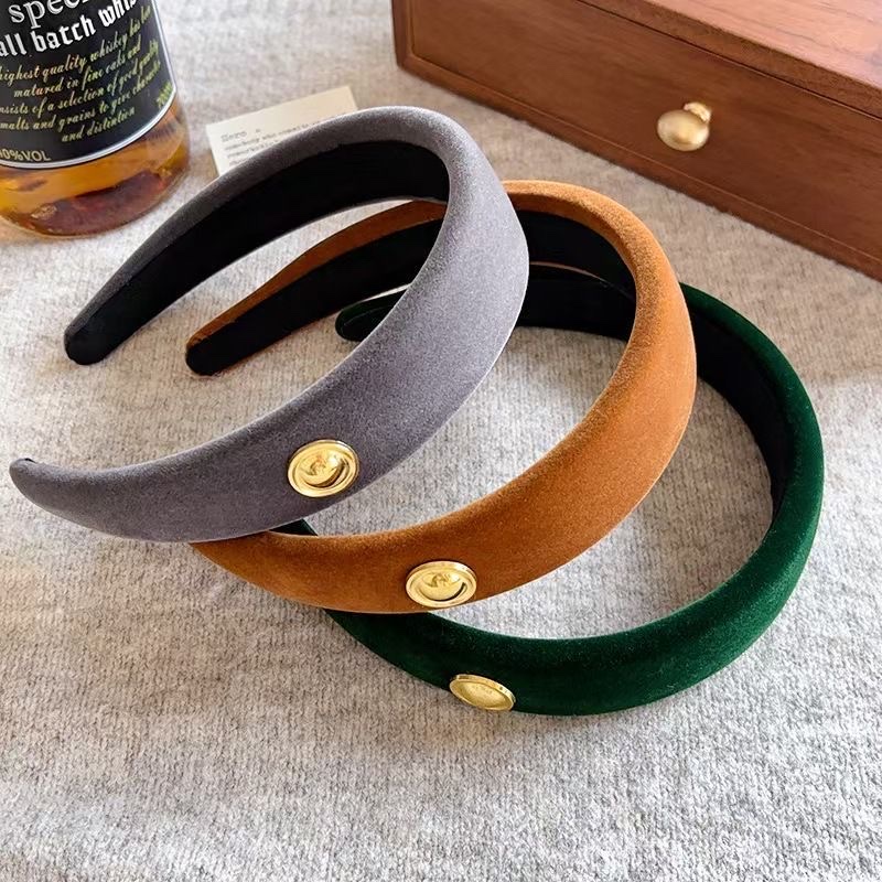 新款高颜值复古丝绒发箍女外出简约洋气头箍洗脸用发卡气质头饰品