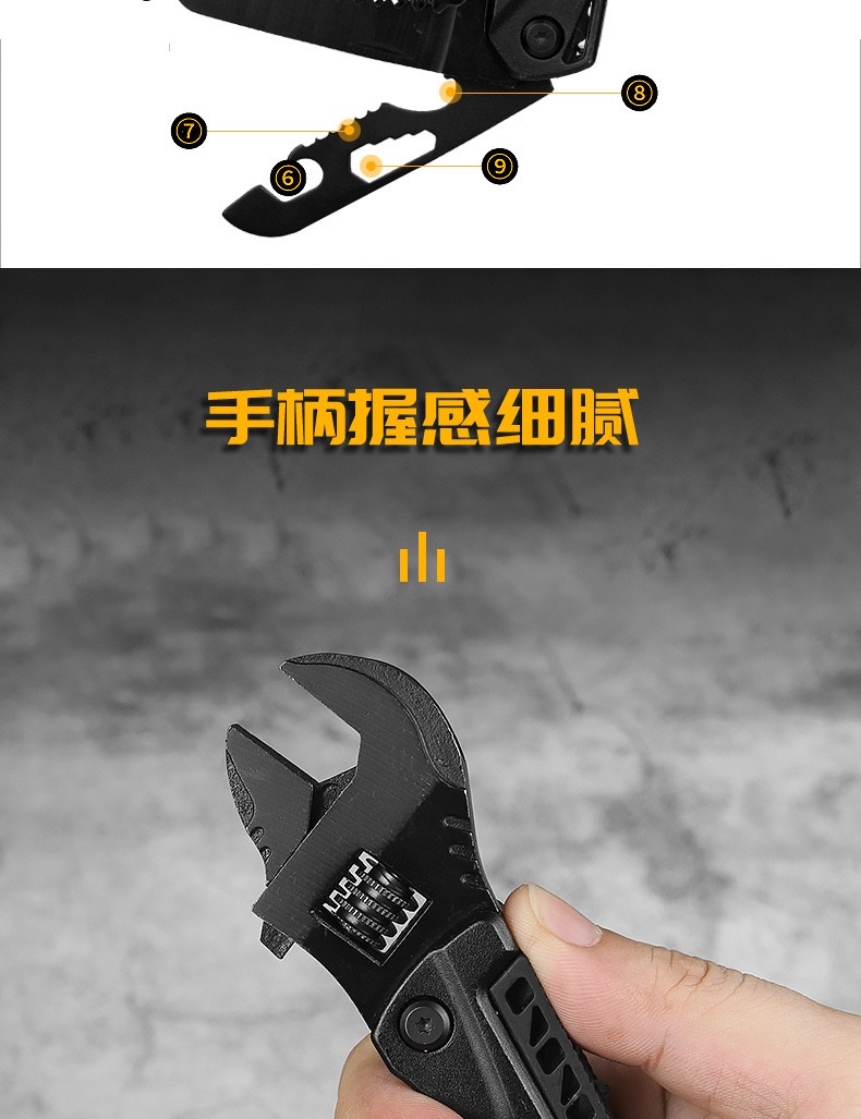 多功能扳手户外便携组合小刀批头工具活动扳手车载应急居家维修 详情图4