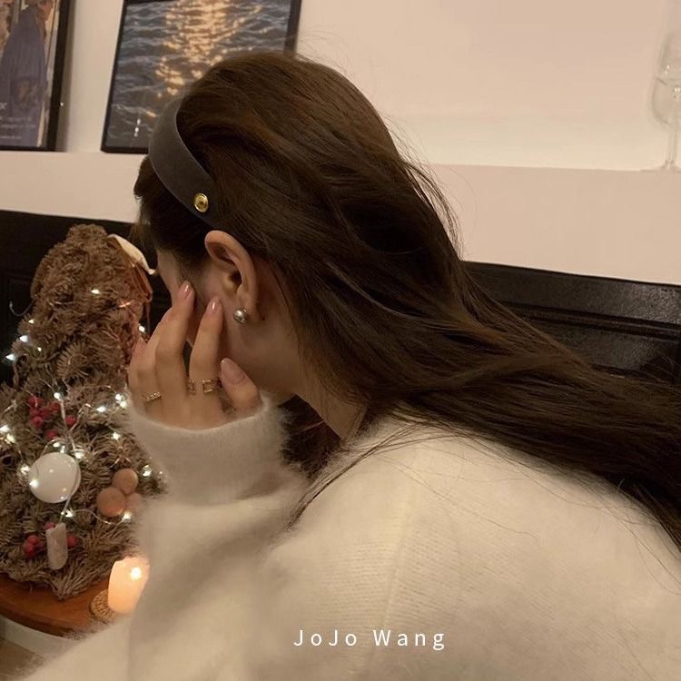 新款高颜值复古丝绒发箍女外出简约洋气头箍洗脸用发卡气质头饰品细节图