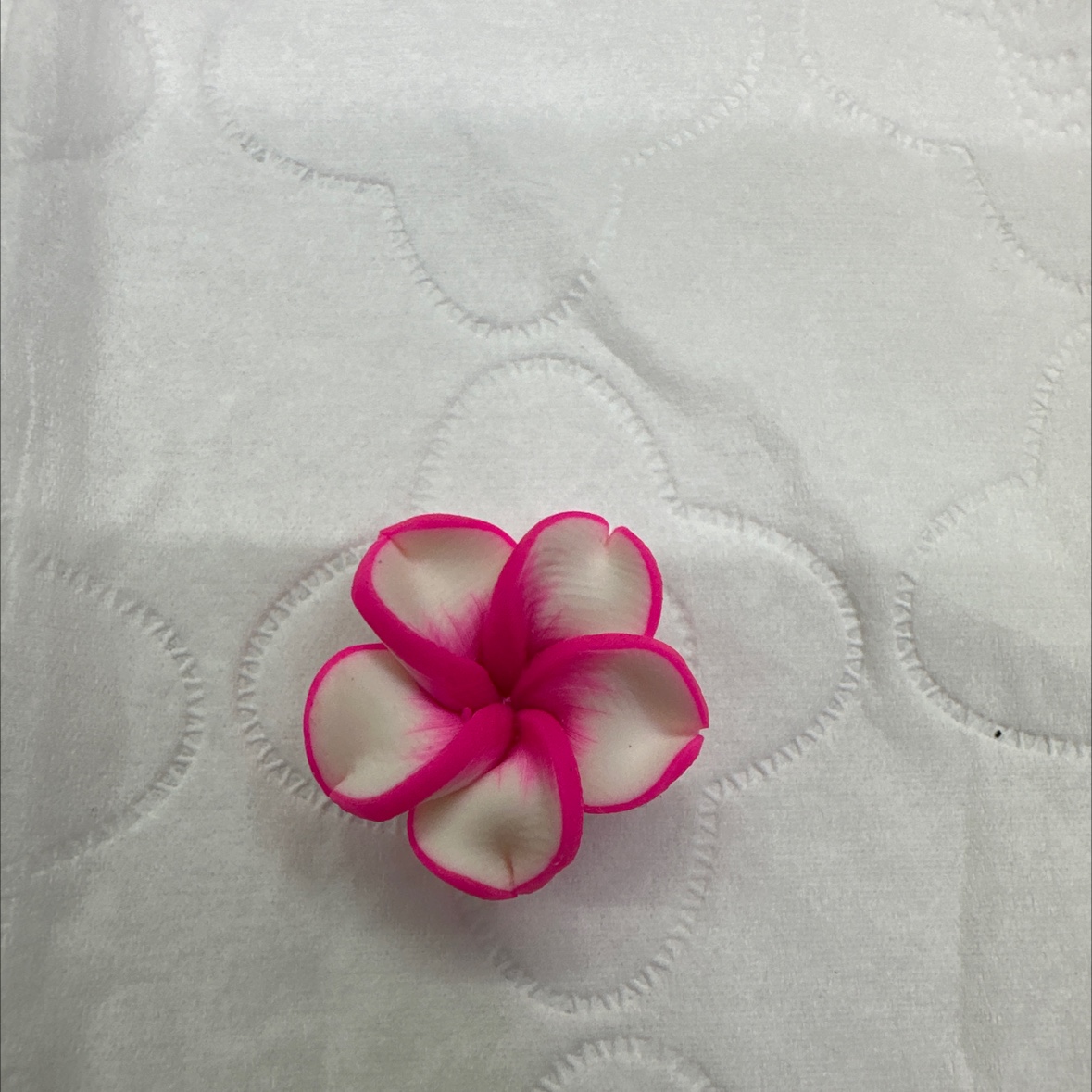 晶鑫陶饰纯手工制作彩边软陶花，可DIY