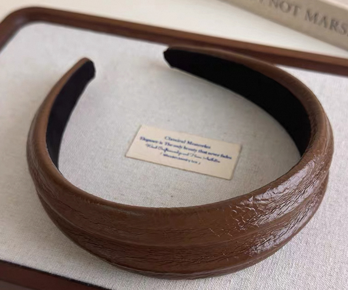 韩版发箍女士韩版高级皮质头饰时尚简约发夹百搭头箍详情图2