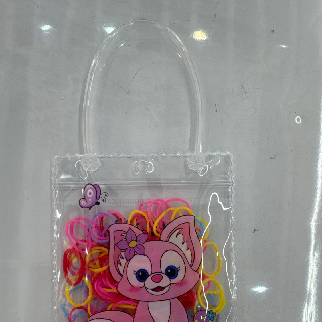 A new type of small rectangular PVC hand-held rubber band that can be pulled unbreakable Specification image