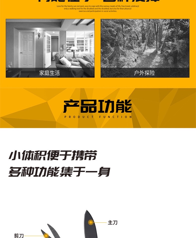 瑞士刀多功能小刀露营车载户外礼品居家便利创意EDC组合工具 详情图5