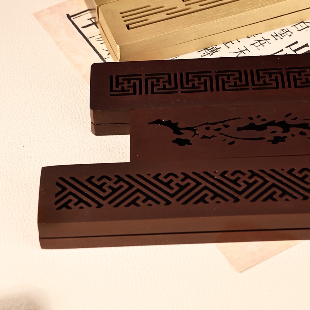 Incense burner set, Guanyin-shaped incense burner accessories, incense products, long-lasting fragrance, incense burner, incense holder, incense ceremony products, pure brass horizontal incense box, copper wire incense box, agarwood sandalwood incense box, household incense burner, portable hollow incense box, tea detail image 4