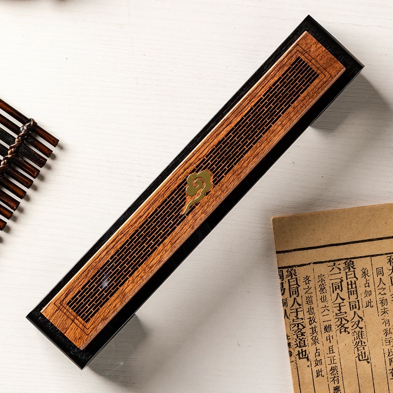 Wooden incense box, incense stick, incense burner set, incense stick accessories, incense burner, incense ceremony supplies, meditation incense burner combination, rosewood horizontal incense box, household indoor sandalwood incense burner, solid wood tea ceremony incense stick, incense burner, agarwood incense burner detail image 5