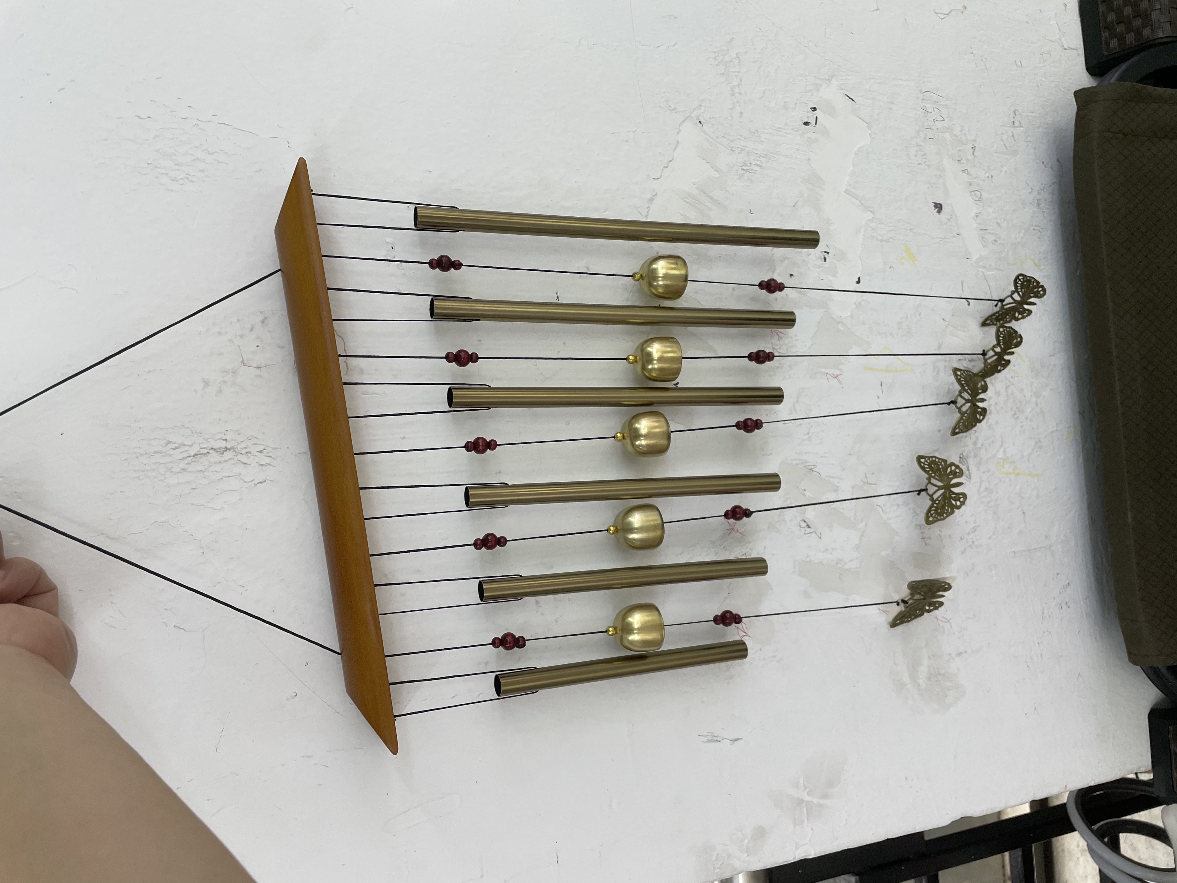 Mandala wind chime dream catcher, wind chime, golden copper bell, decorative pendant, creative home decor detail image 6