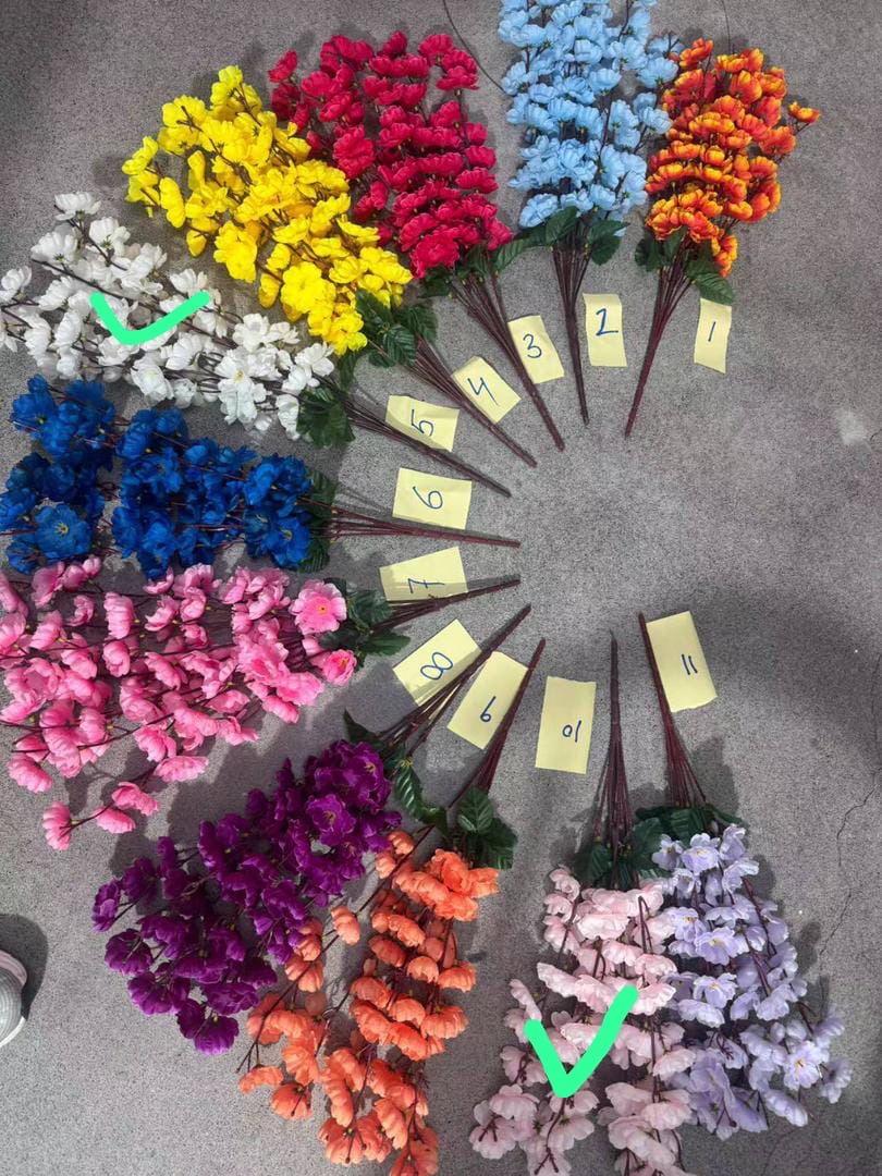 仿真花硅胶人造花春天花园，室外室内装饰花，外贸货硅胶人造花