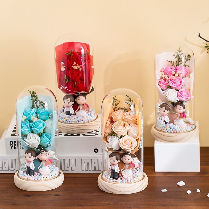 玻璃罩花瓶琉璃佛像玻璃制品手饰装饰品创意摆件多款可选玻璃罩花瓶玻璃制品