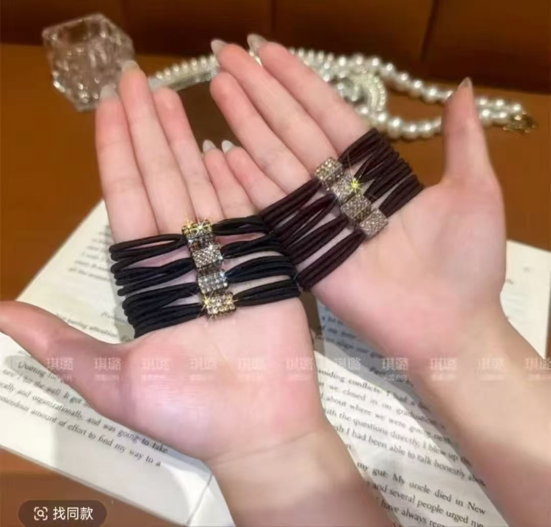 Korean-style women's hair tie, hair band, hair tie, leather band, fashionable and versatile, soft hair accessory, multi-color decoration for women, hair tie, hair band, leather band, Korean-style women's hair tie detail image 3