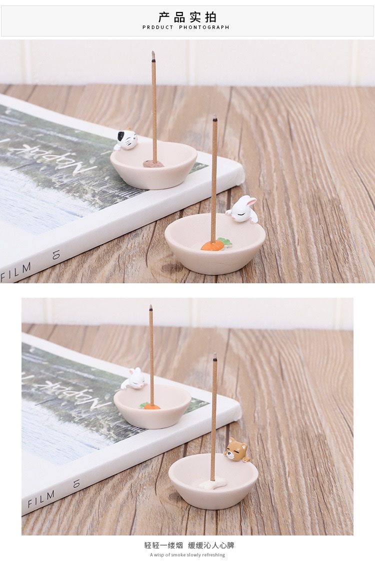 Incense burner set, incense burner accessories, aroma diffuser incense burner, incense ceremony supplies, aroma diffuser incense burner combination, suitable for shaped incense burners, aroma diffuser incense burner accessories, cartoon animal incense holders, handicraft ornaments, creative incense holders, incense burners, indoor home furnishings detail image 4