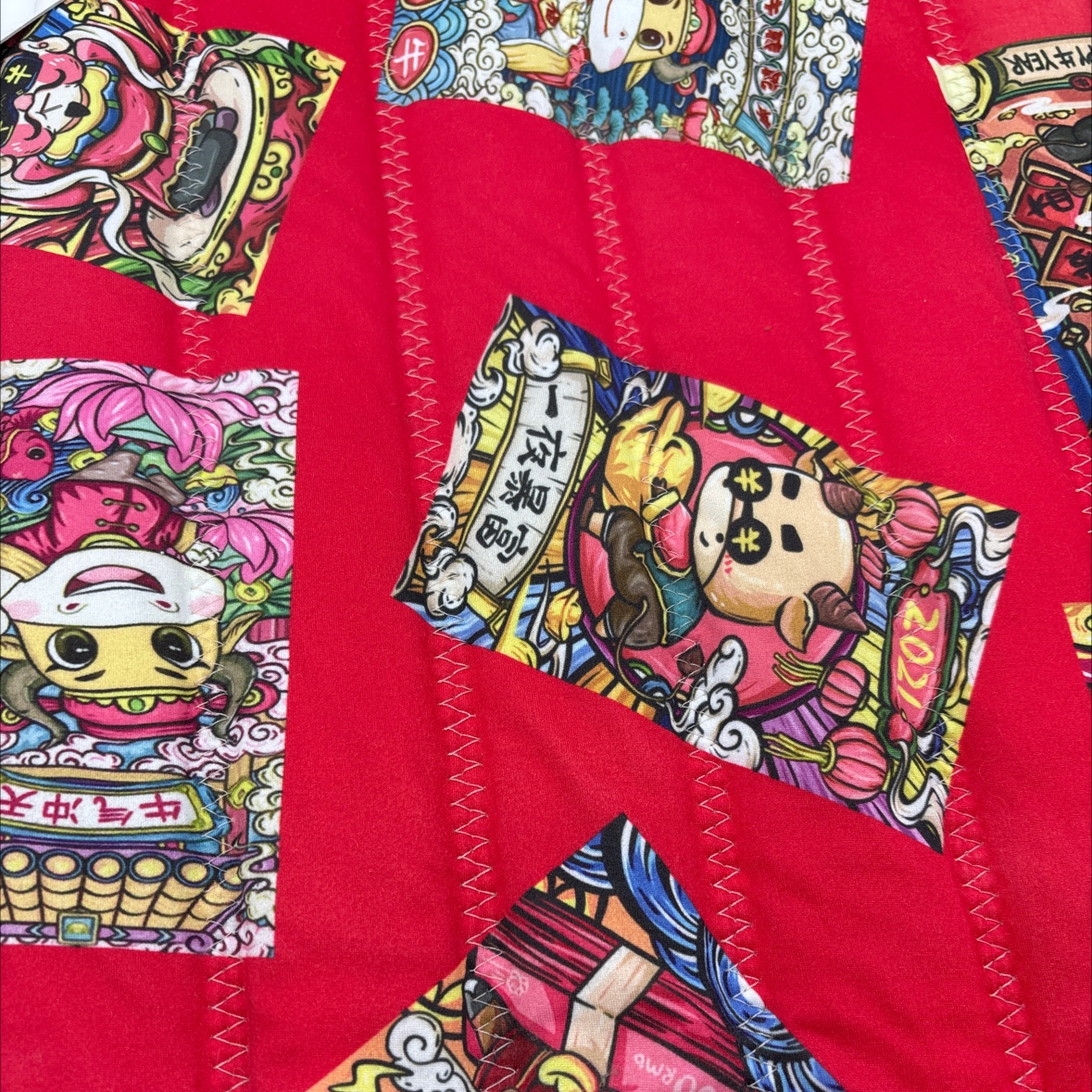 印花牛奶丝绗缝时尚保暖秋冬被芯轻盈柔软暖心家用床上用品详情图2