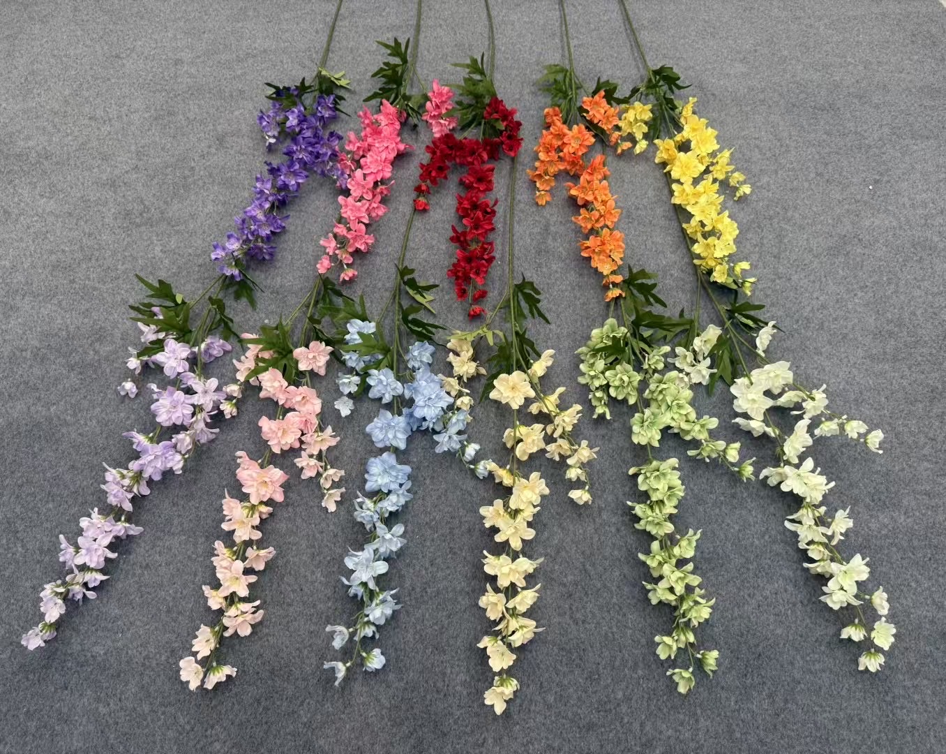 仿真花，家居装饰用品，3叉飞燕草