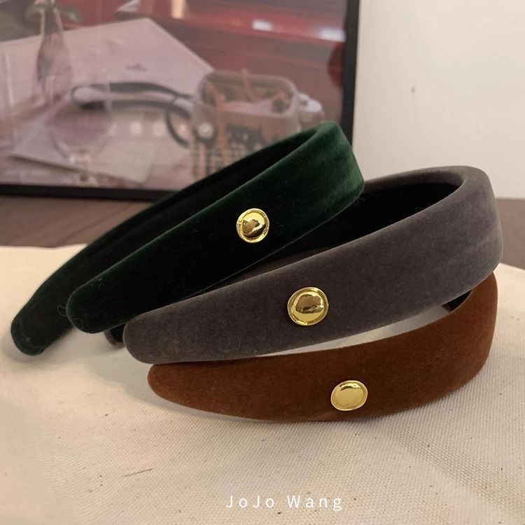 新款高颜值复古丝绒发箍女外出简约洋气头箍洗脸用发卡气质头饰品产品图