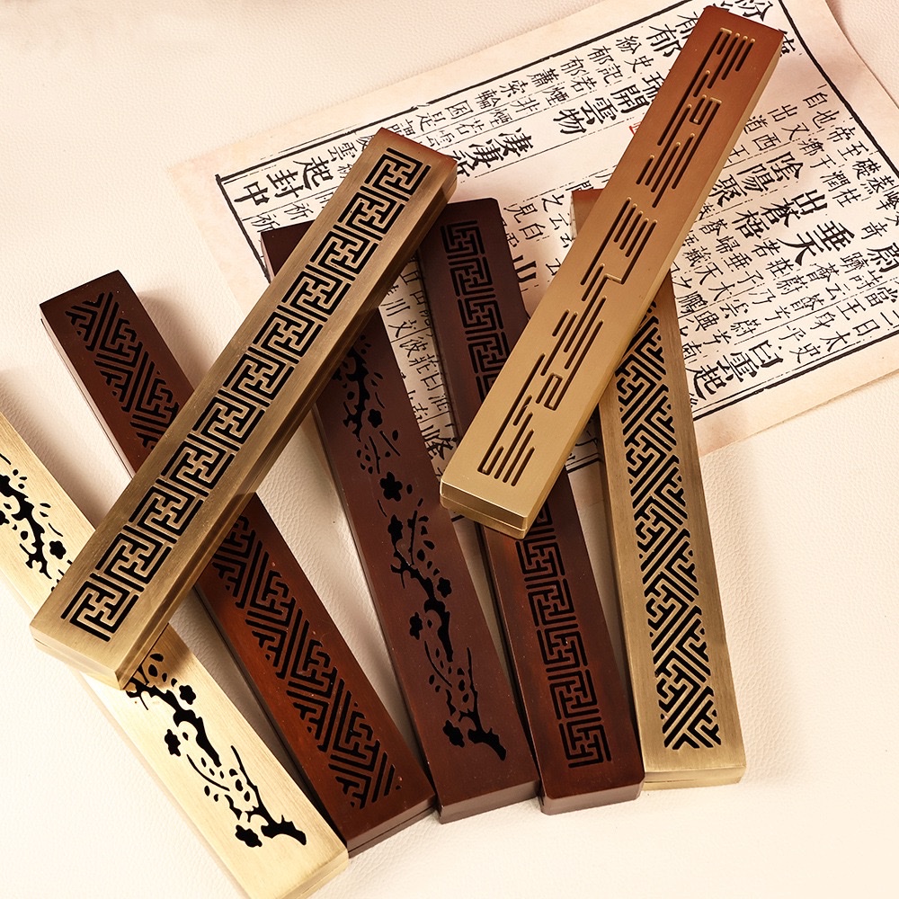Incense burner set, Guanyin-shaped incense burner accessories, incense products, long-lasting fragrance, incense burner, incense holder, incense ceremony products, pure brass horizontal incense box, copper wire incense box, agarwood sandalwood incense box, household incense burner, portable hollow incense box, tea detail image 2