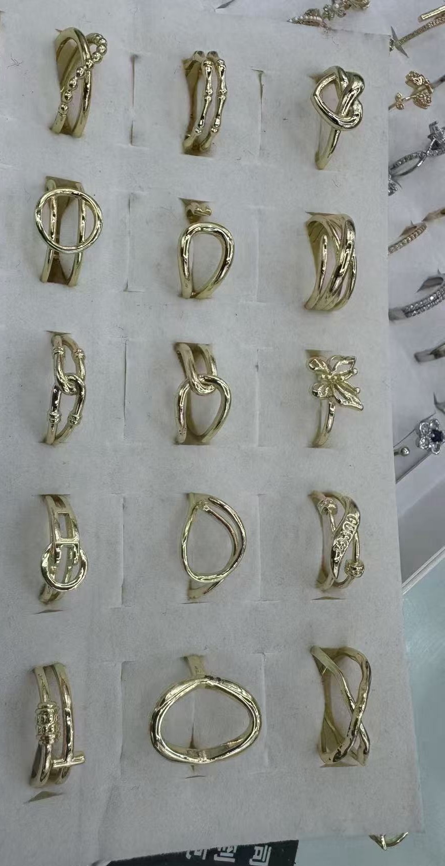 儿童戒指空托中古拉丝饰品戒指时尚简约百搭配饰品女童首饰