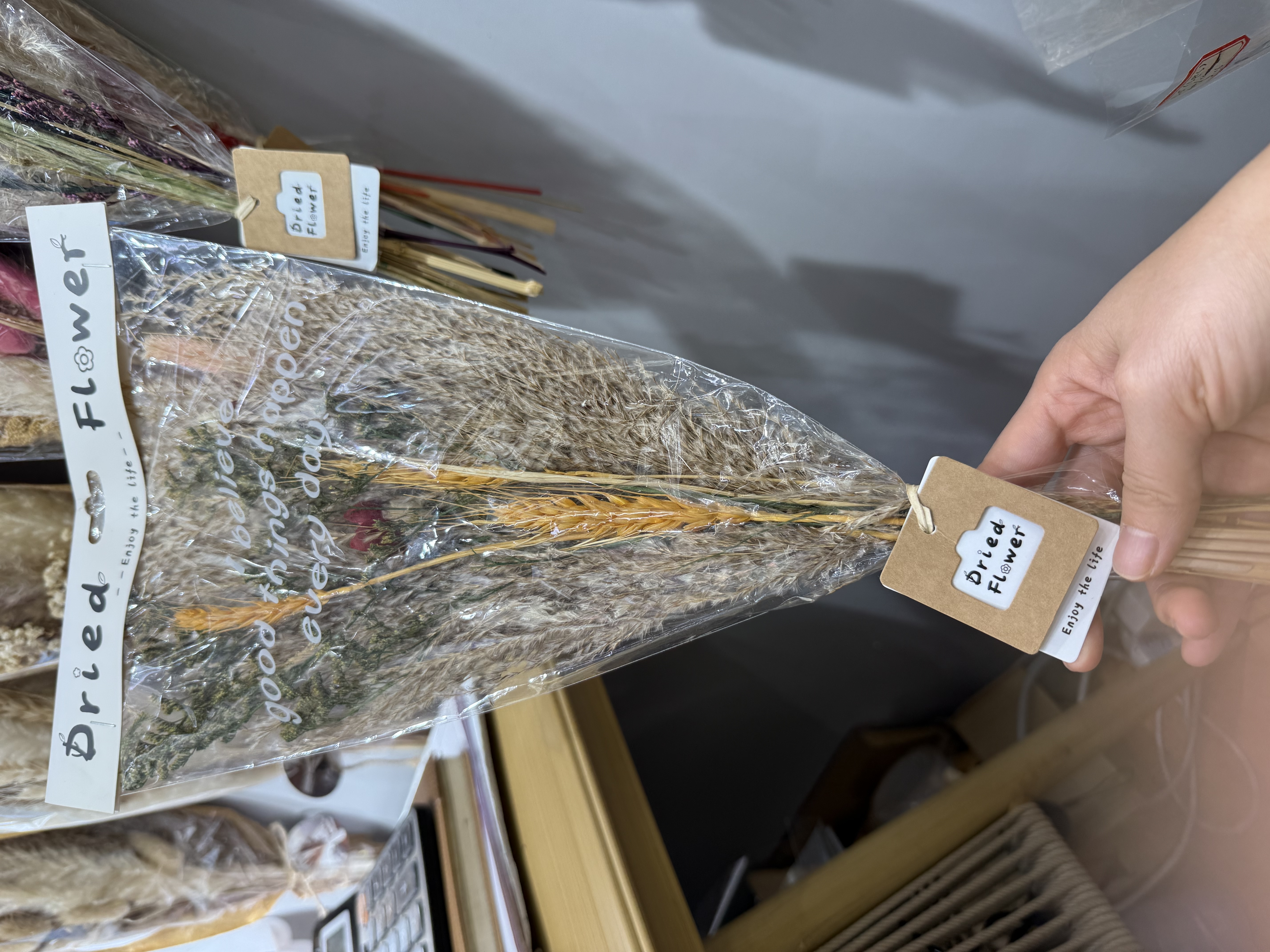 干花大麦材料包手工花束DIY创意装饰包包插花插瓶花艺用品干花花束 居家装饰 节日礼品 拍摄道具干花