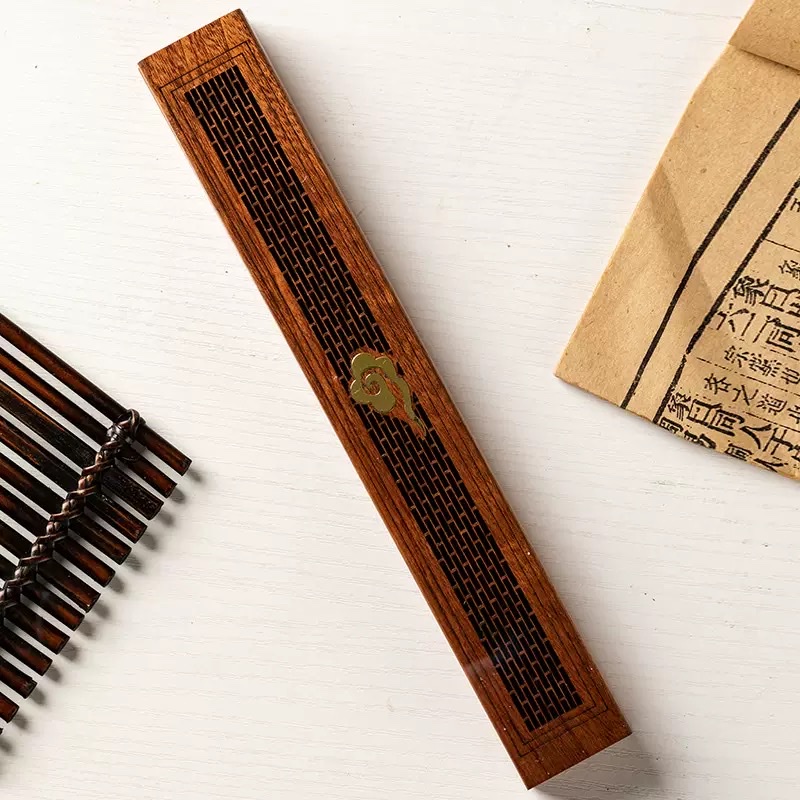 Wooden incense box, incense stick, incense burner set, incense stick accessories, incense burner, incense ceremony supplies, meditation incense burner combination, rosewood horizontal incense box, household indoor sandalwood incense burner, solid wood tea ceremony incense stick, incense burner, agarwood incense burner detail image 2