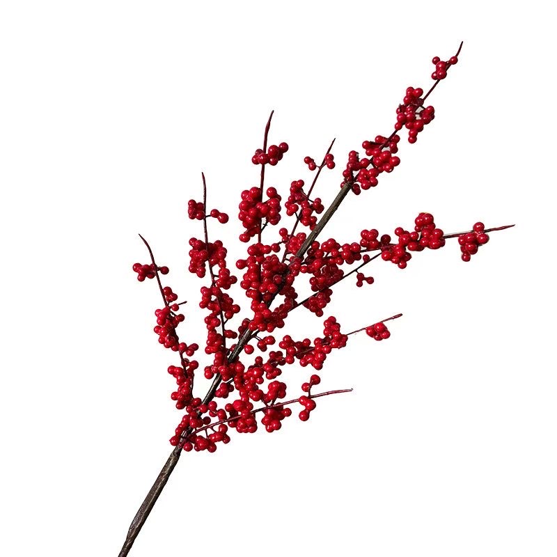 仿真花水果礼品摆件家居摆件红果仿真花配件