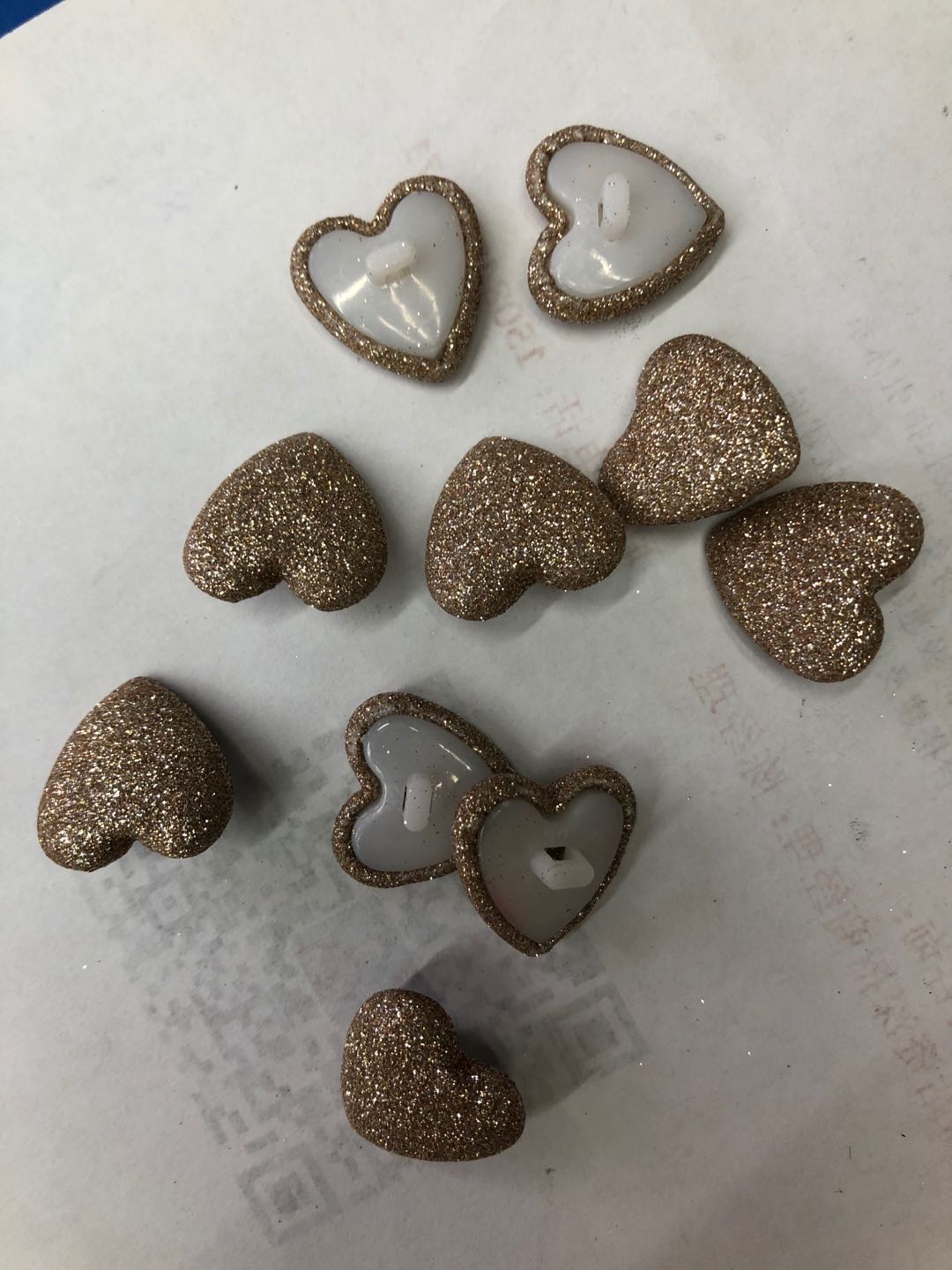 直绒爱心包布纽扣小号厂家直销批发零售