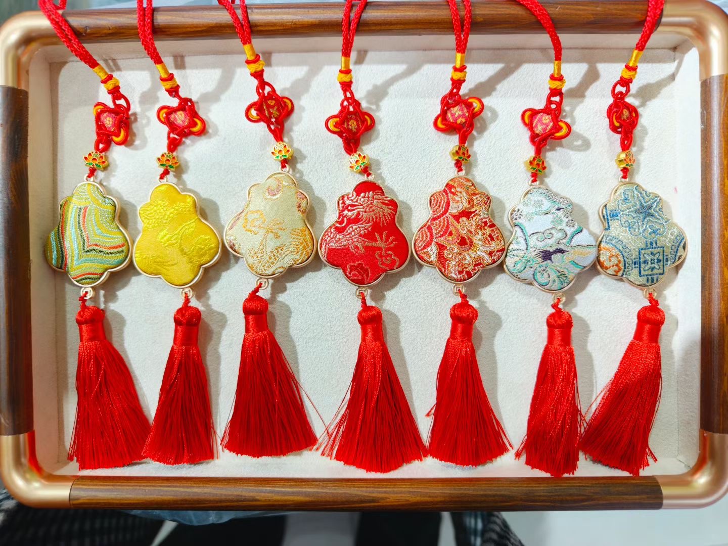 Song Brocade bag pendants, new Chinese-style hanging ornaments, handcrafted accessories, pendants, multiple choices, fashionable matching gifts and promotional items, new trend bag pendants with Chinese style elements details Picture
