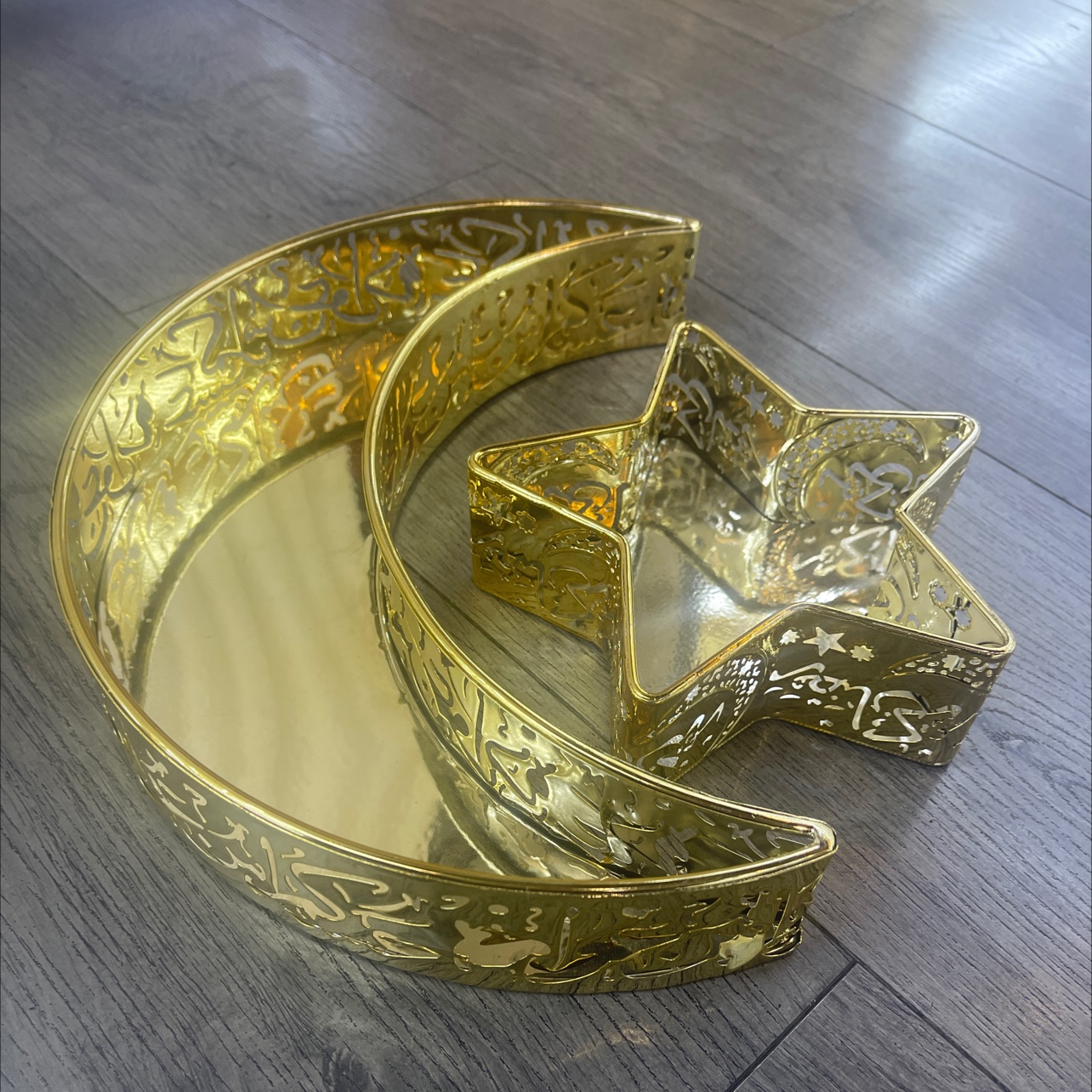 斋月节日装饰铁皮挂件金色月亮五角星工艺品家居摆件工艺品详情图2