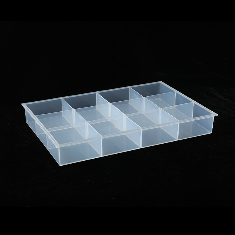 Transparent compartments storage box, detachable uncovered jewelry parts display box, shockproof and environmentally friendly plastic pp box, wholesale daily necessities detail image 2