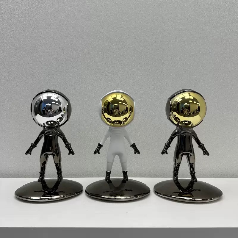 Moonlight Rabbit sculpture model room, living room TV cabinet, astronaut figurine, modern sales office, light luxury soft decoration Application Scenario