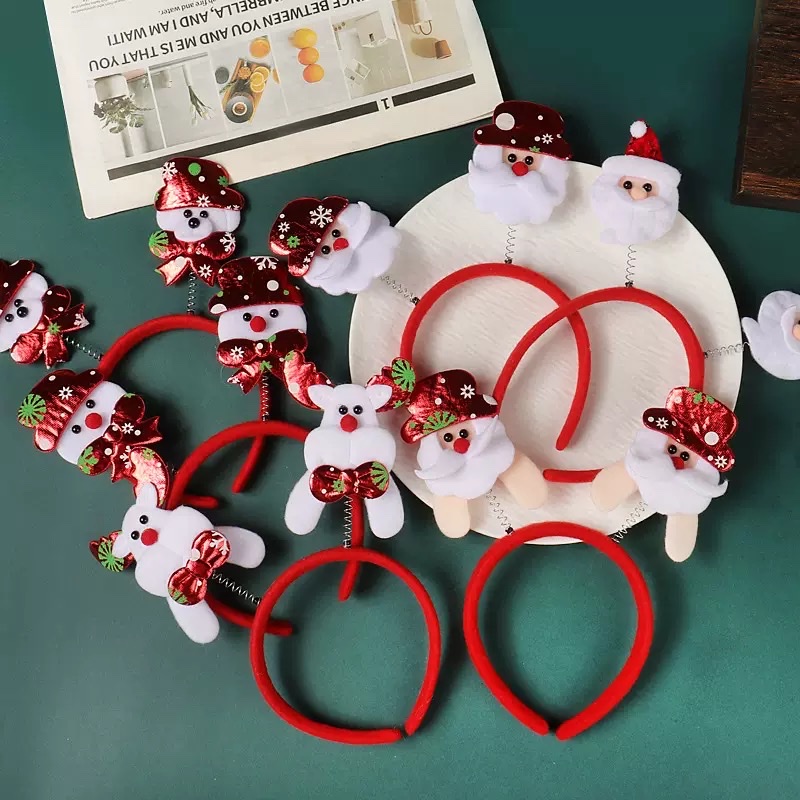 新款圣诞节发箍儿童成人雪人鹿角头饰节日装饰头卡发夹欢乐气氛详情图9