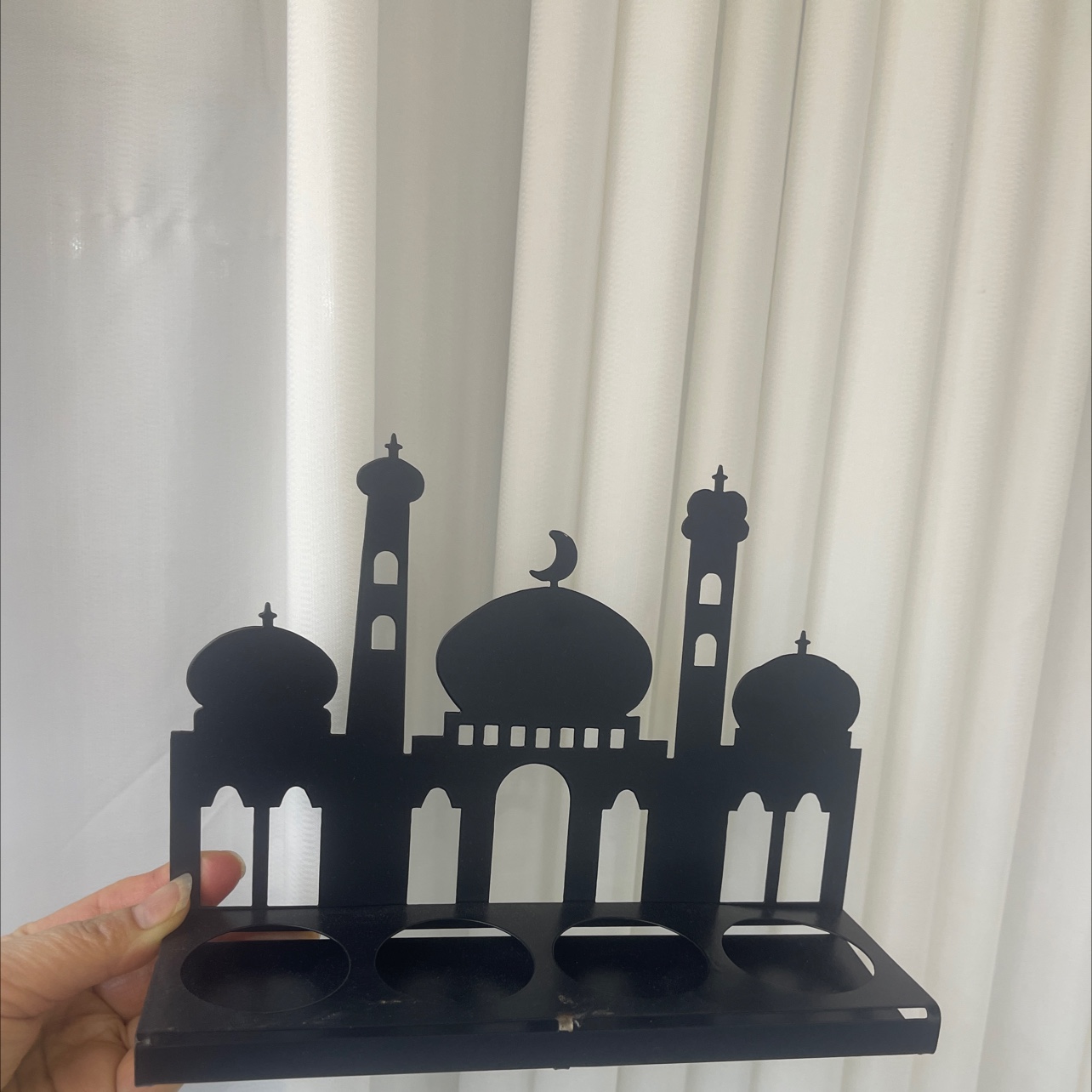 In-stock creative Moon Festival wooden star castle three-dimensional wooden sign home decoration items, Middle Eastern festival scene decorative handicrafts details Picture