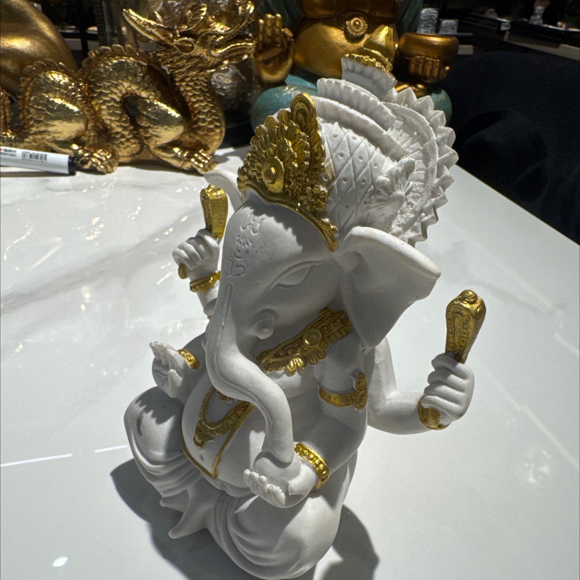 批发小商品东南亚像鼻佛财神像ganesha树脂工艺品家居装饰用品细节图