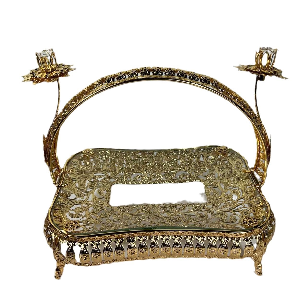 厂家直销跨境欧式果盘中亚玻璃餐具餐桌摆件乌斯别克斯坦装饰品工艺品细节图