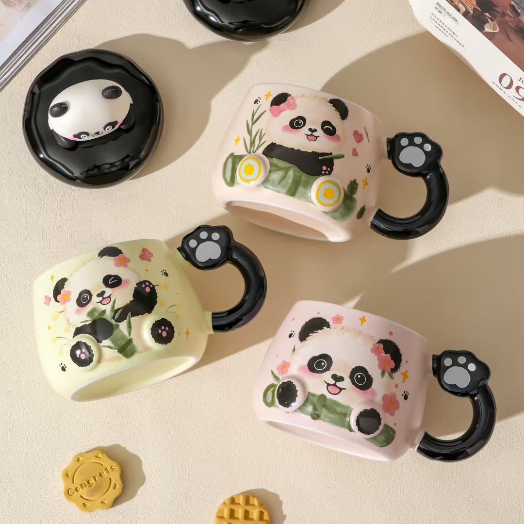 个性咖啡水杯保温创意礼品家用日常装饰陶瓷杯子产品图