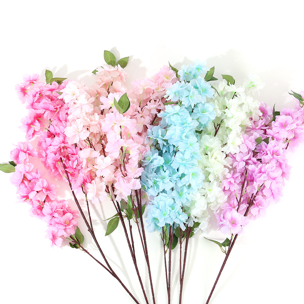 仿真樱花枝婚庆樱花树梨花桃花枝塑料花装饰花藤绢花客厅落地