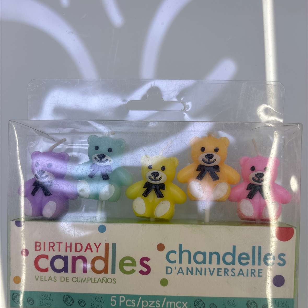 枫林生日蜡烛，卡通造型蜡烛，可爱小熊蜡烛，生日蛋糕插牌蜡烛产品图