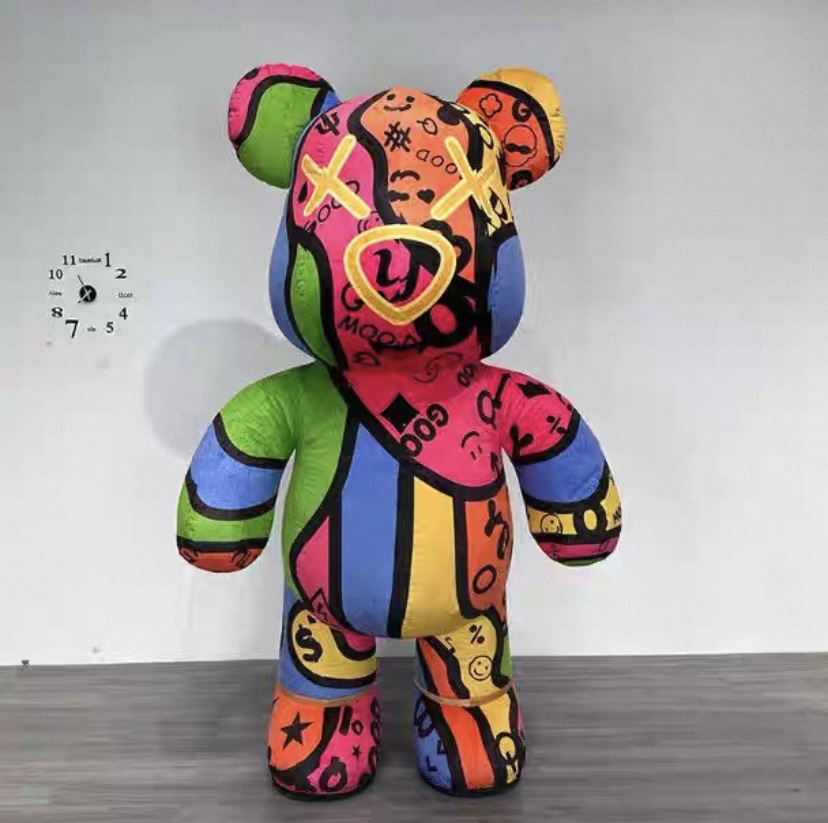 暴力熊Bearbrick卡通人偶服装充气彩色兔子卡通玩偶活动宣传道具角色扮演详情图1
