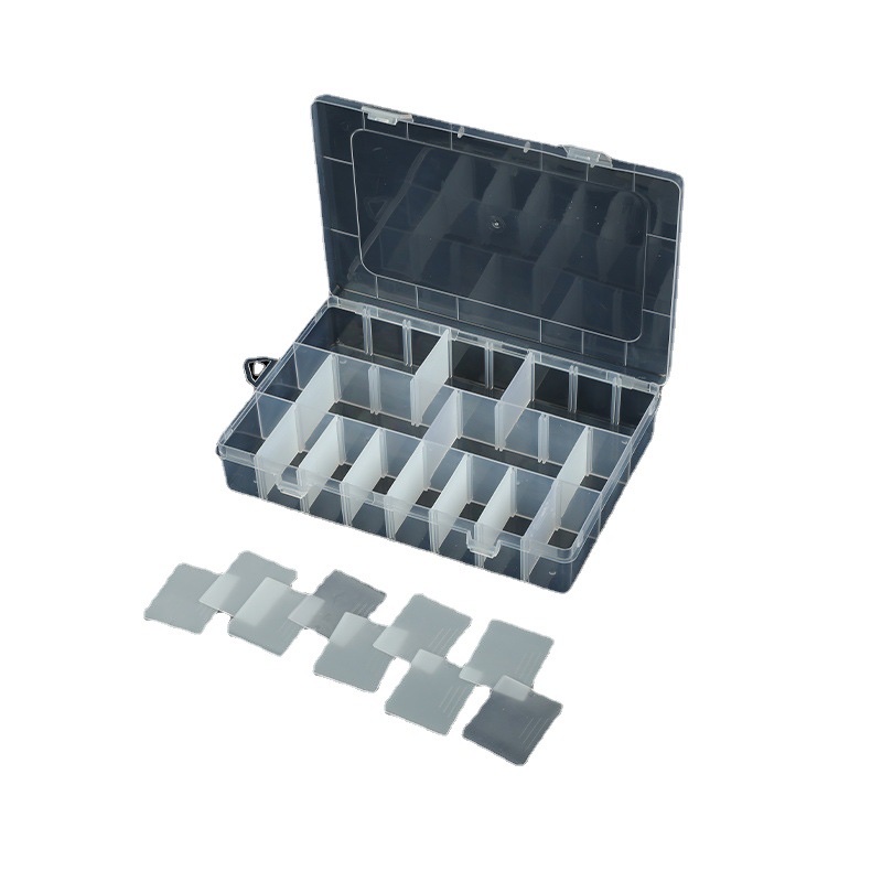 小号24格塑料储物收纳盒首饰美甲盒药品分装盒可拆多功能零件盒日用品详情图5