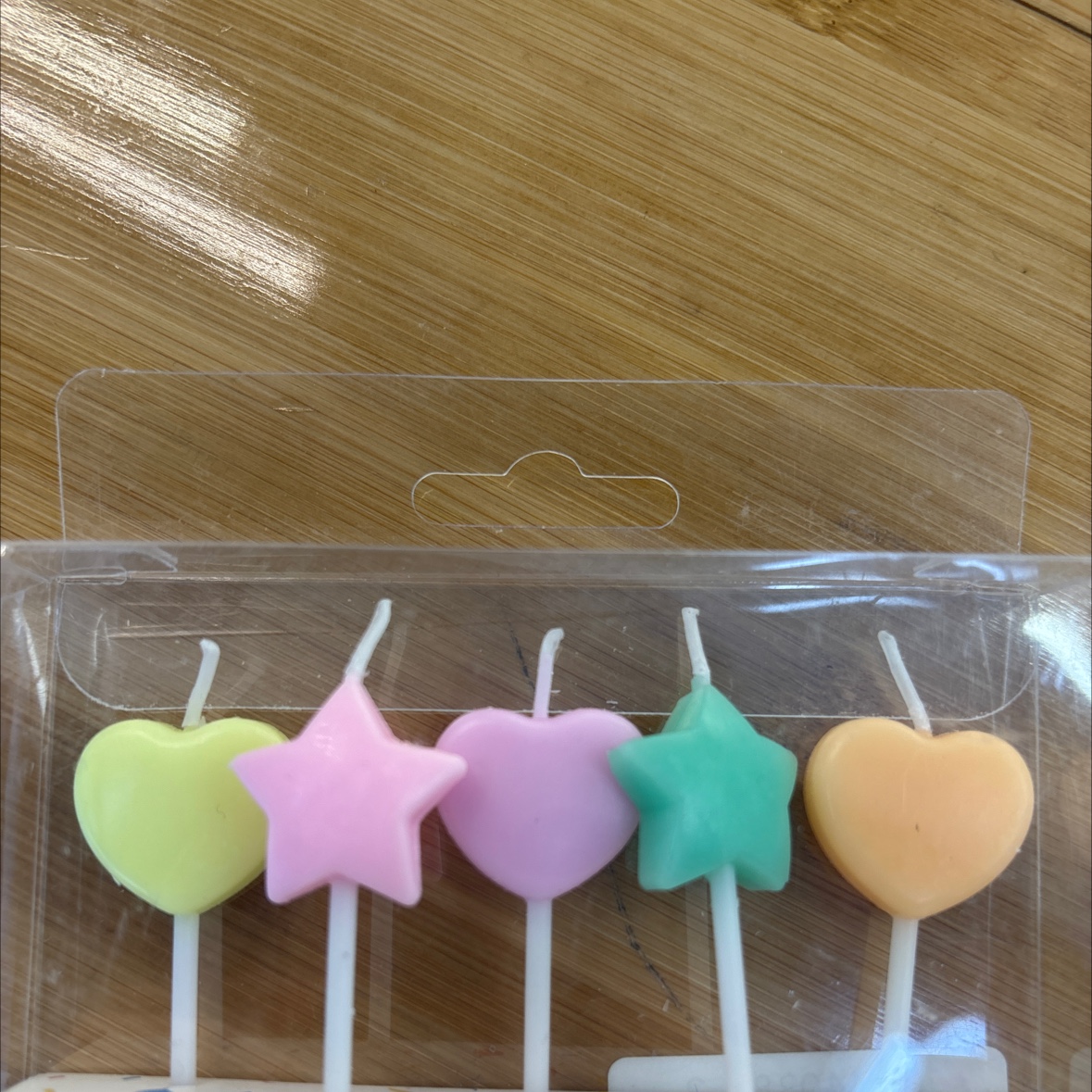 枫林组合蜡烛，爱心星星蜡烛，2+3彩色小爱心蜡烛，生日蛋糕插牌生日拉旗装饰用品套装创意派对布置产品图