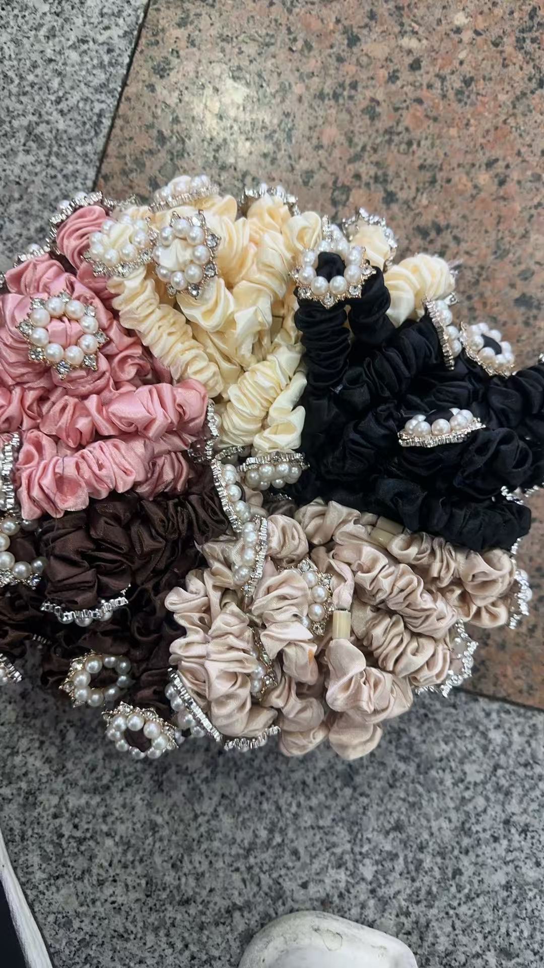 韩版女士拼接发绳头绳扎头绳皮筋时尚简约百搭发饰女用多色装饰品