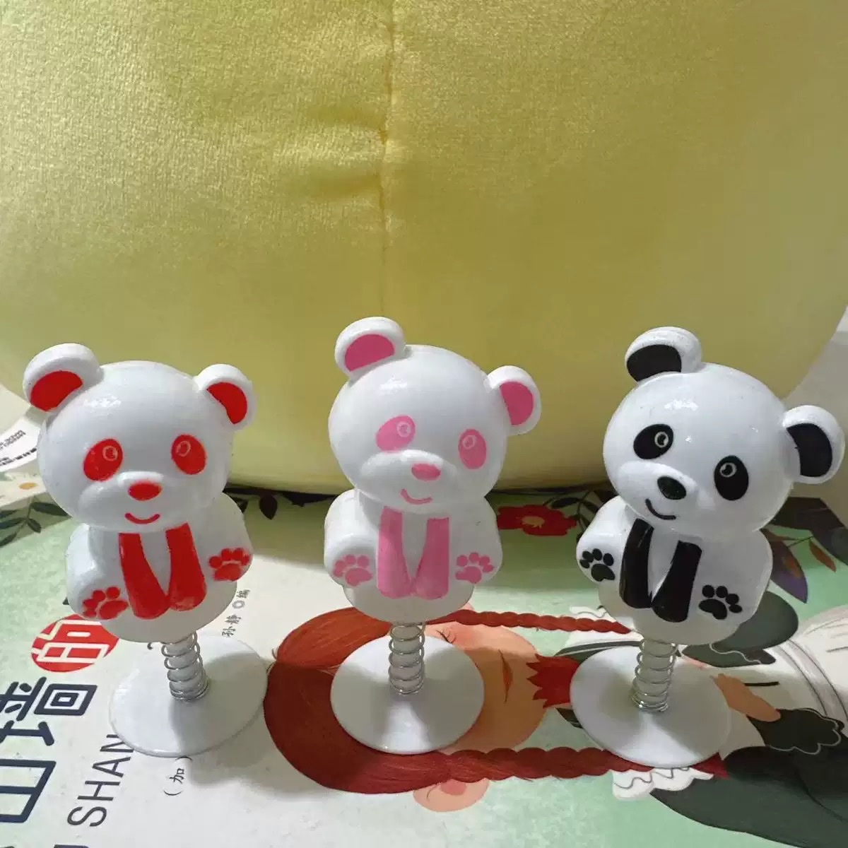 创意新奇整蛊可爱卡通弹跳精灵弹簧小熊表情娃娃小孩礼物儿童玩具 