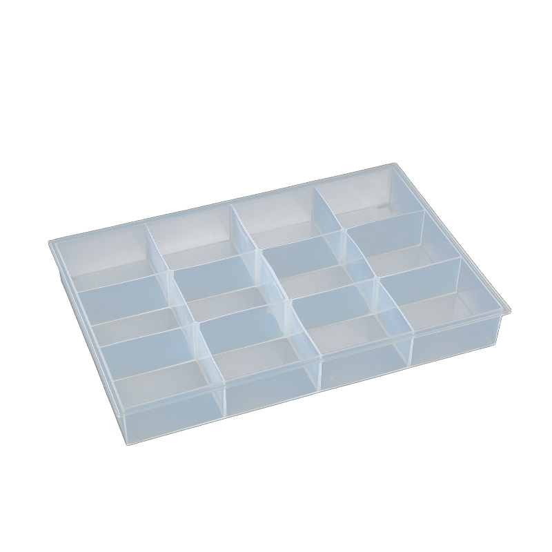 Transparent compartments storage box, detachable uncovered jewelry parts display box, shockproof and environmentally friendly plastic pp box, wholesale daily necessities detail image 6