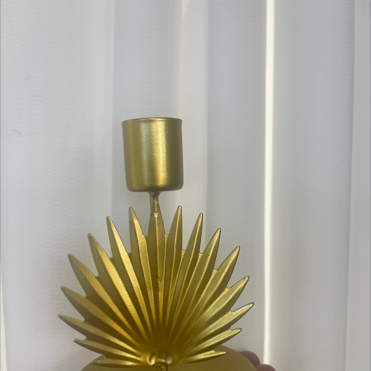 铁艺烛台银杏树叶摆件镀金铁艺烛台摆件工艺品细节图