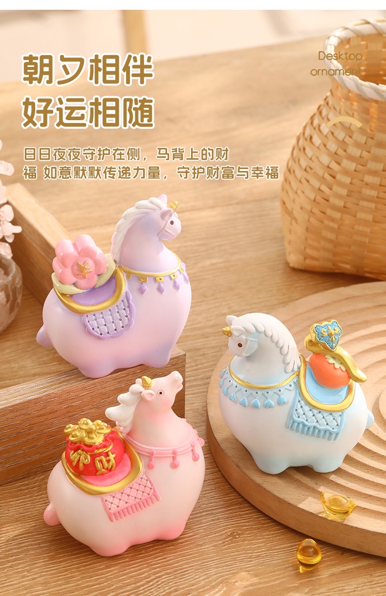 萌趣唐胖马旅游文创礼品伴手礼办公室桌面工艺品摆件家居装饰礼品详情图6