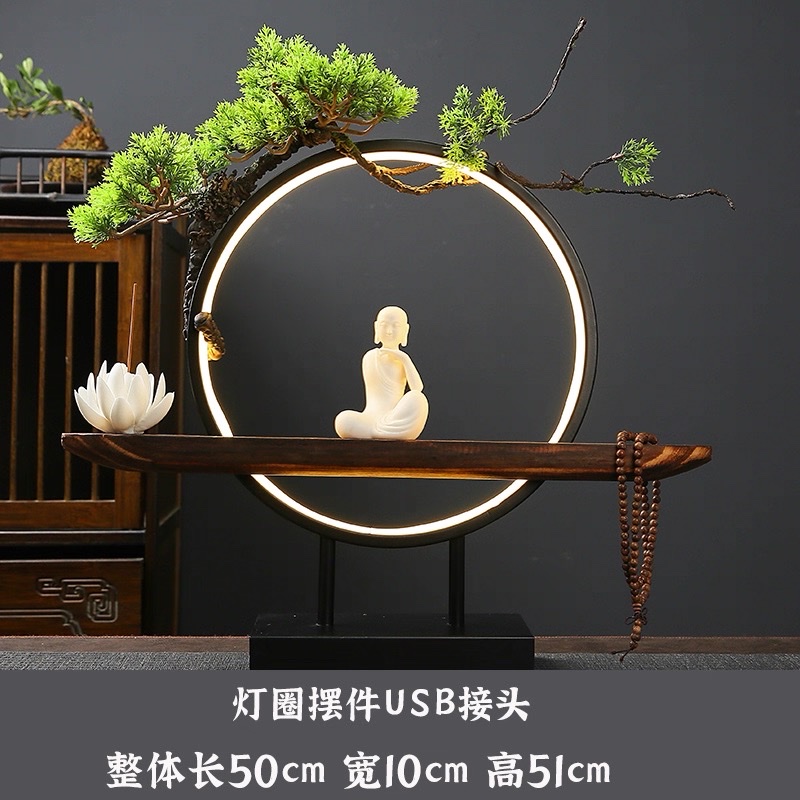 陶瓷摆件陶瓷套装创意家居装饰陶瓷花艺摆设工艺品灯圈系列