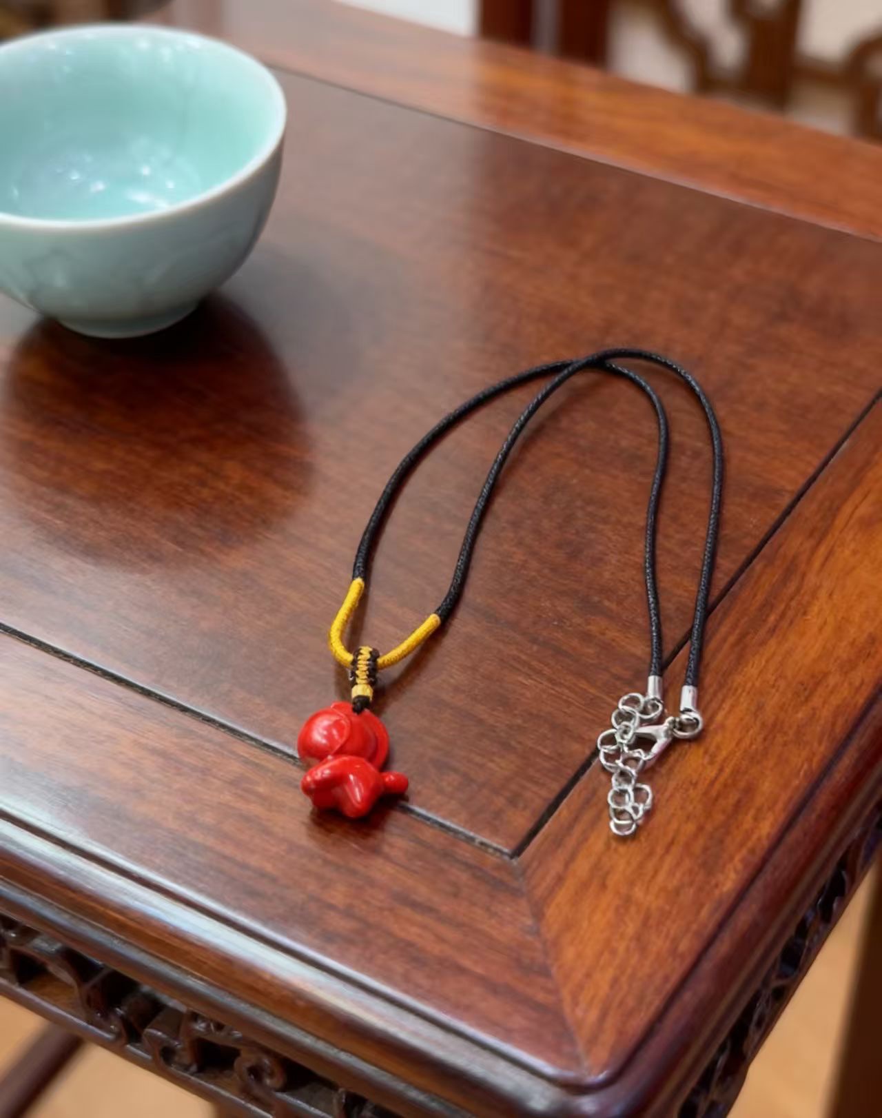 朱砂马上有钱吊坠高含量紫金砂红砂本命年吊坠项链批发项链产品图