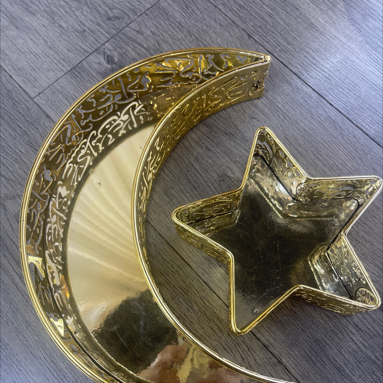 斋月节日装饰铁皮挂件金色月亮五角星工艺品家居摆件工艺品产品图