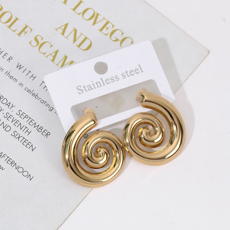 Cross-border European and American titanium steel ear studs for women, no color fading, simple and high-end style, cold style earrings, metallic feel, stainless steel ear studs, small accessories, accessory rack, necklace display stand, accessory rack, jewelry display stand, jewelry display box, small accessory head detail image 7