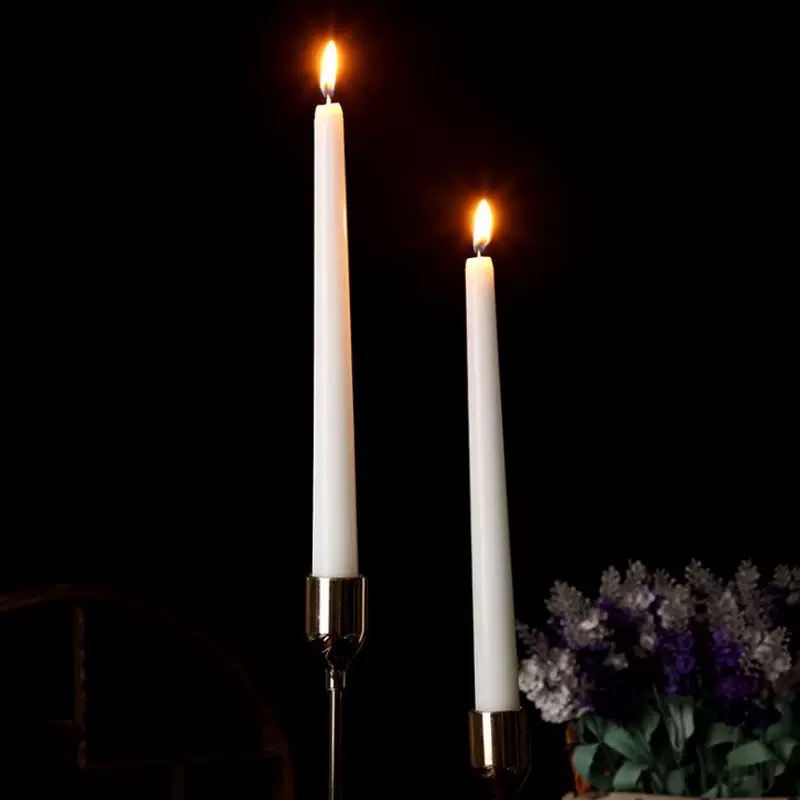 diy European classic red and white candles, emergency power outage long pole candles, candlelight dinner atmosphere decoration props for export Application Scenario