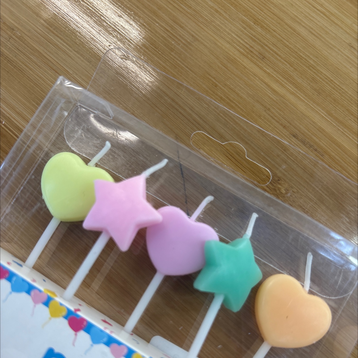 枫林组合蜡烛，爱心星星蜡烛，2+3彩色小爱心蜡烛，生日蛋糕插牌生日拉旗装饰用品套装创意派对布置详情图3