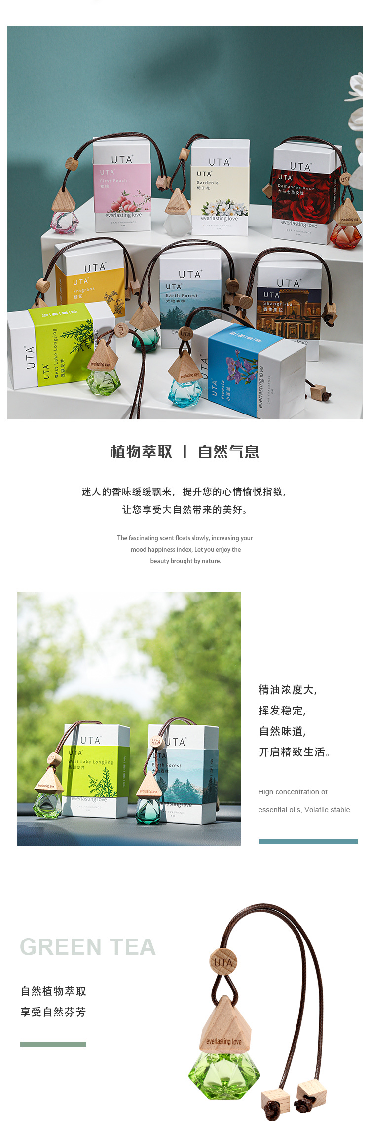 车载香薰石膏香薰香水香薰片香氛持久清新车用香氛装饰用品香薰详情图2
