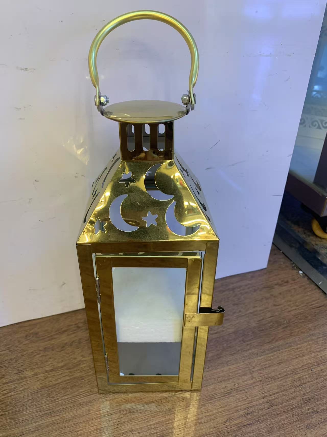 23070S、M、L三件套电镀金色太阳花LED斋月风灯详情图3